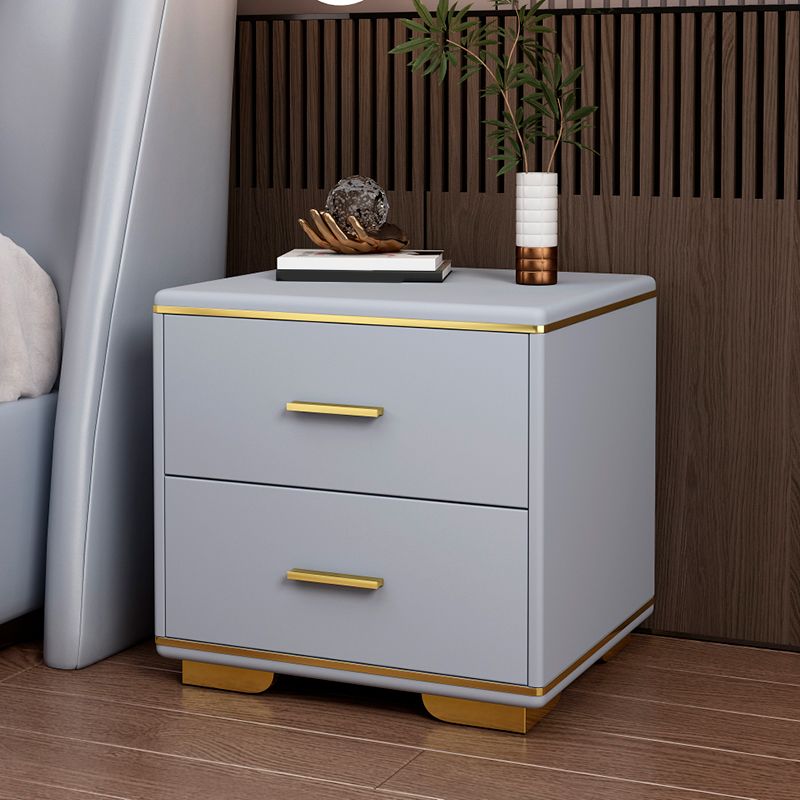 Drawer Storage Night Table Glam Imitation Wood Legs Included Bed Nightstand