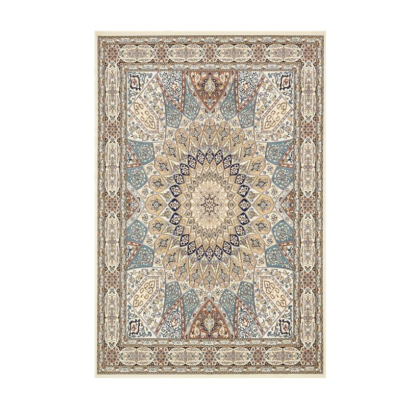 Tapis de salon bleu tapis traditionnel Americana Modèle Polyester Area Tapis antidérapant