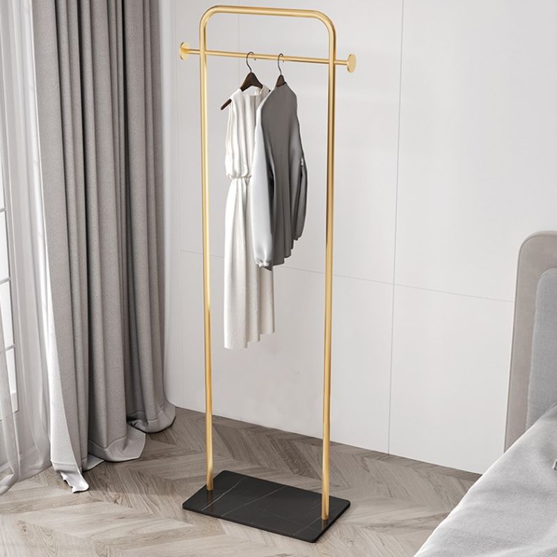 Entryway Hall Tree with Hooks and Shelf, Modern Metal Hall Stand in Gold