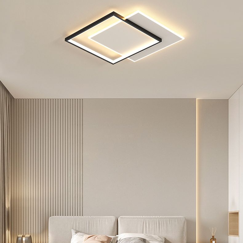 Modern Style Square Shape Flush Mount Acrylic Ceiling Light for Living Room