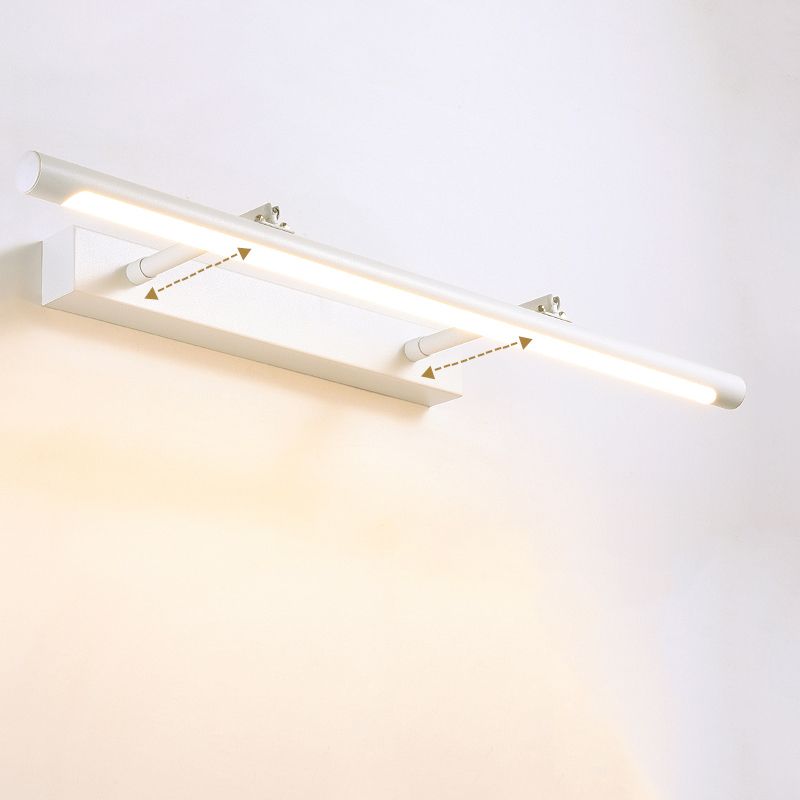 Tubo de tocador de tocador extensible Simplicidad Simplicidad Metal Baño LED Pared aplastante en blanco