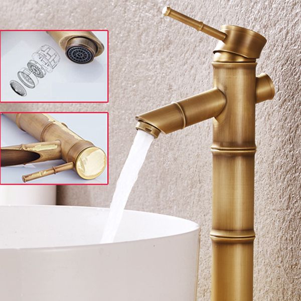 Country Style Vanity Sink Faucet Single Hole Bathroom Faucet