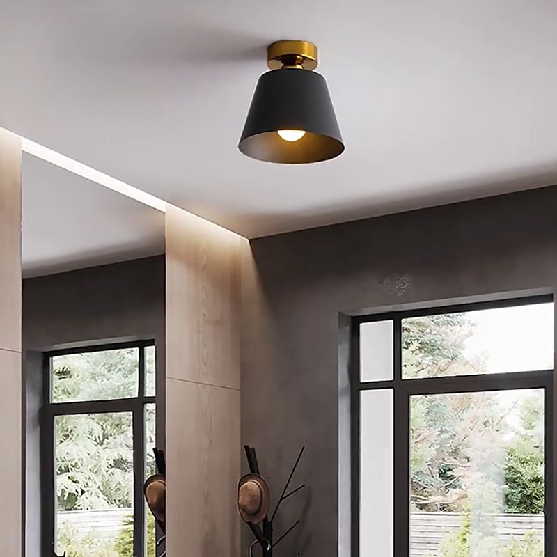 Cone Ceiling Light Fixture Simple LED Flush Mount for Bedroom