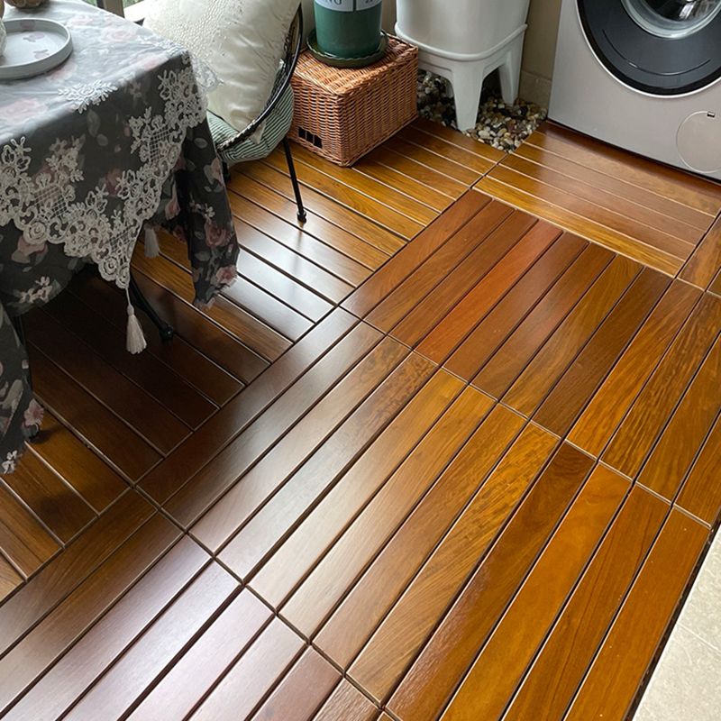 Tradition Teak Floor Tile Water Resistant Click Lock Wooden Floor for Balcony