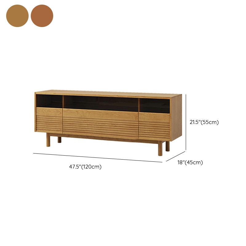 Scandinavian Media Console Wooden TV Console for Living Room