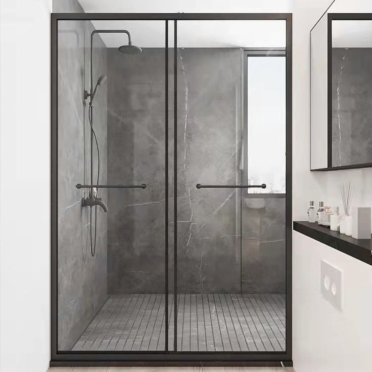 Double Sliding Shower Door Full Frame Tempered Glass Shower Door