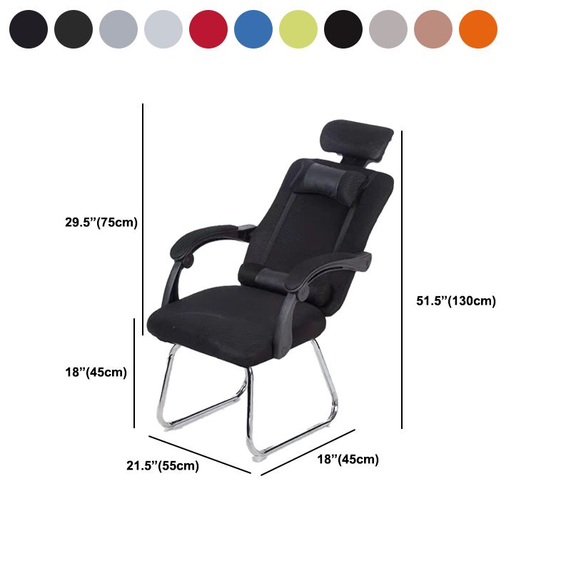 Modern Computer Chair Fixed Arms Chair Ergonomic Mesh Task Chair