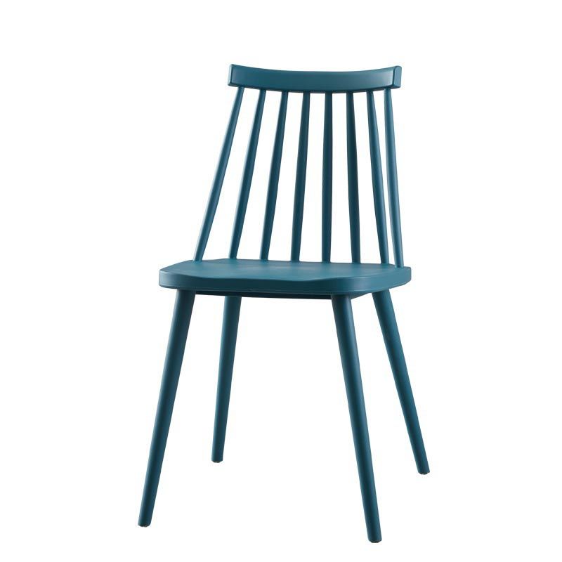 Modern Plastic Chair Slat Back Side Chair Wood in Matte Finish for Home