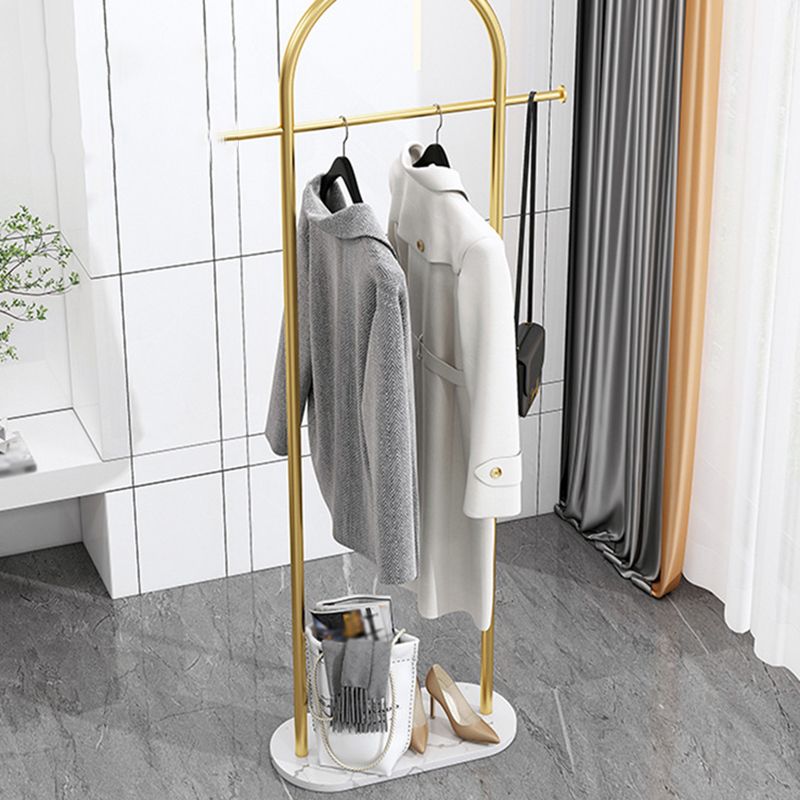 Modern Coat Rack Free Standing Marble Stone Base Metal Coat Hanger