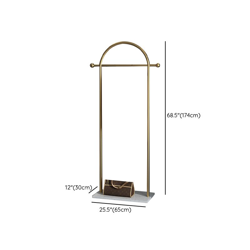 Modern Hall Tree Hanging Rail with 2 Hooks Metal Entryway Kit