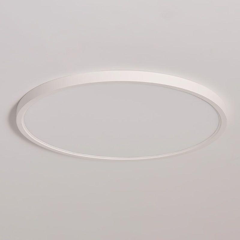 White Acrylic Ceiling Fixture in Modern Minimalist Circular LED Flush Mount for Bedroom