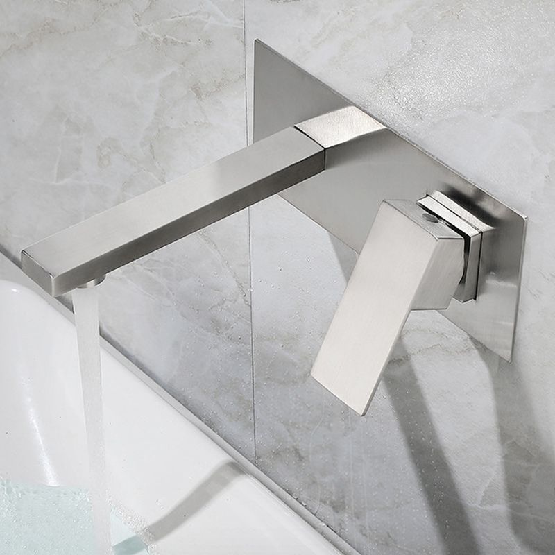 Contemporary Style Faucets Lever Handles Wall Mounted Faucets for Bathroom