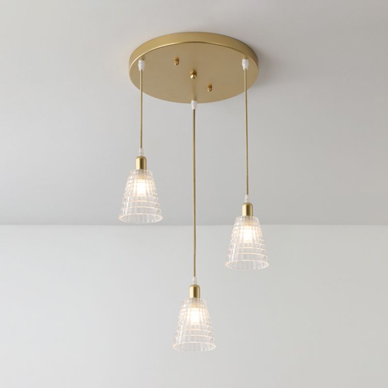 Barra sospesa a sospensione Luce in vetro vintage Luce a sospensione con 3 luci