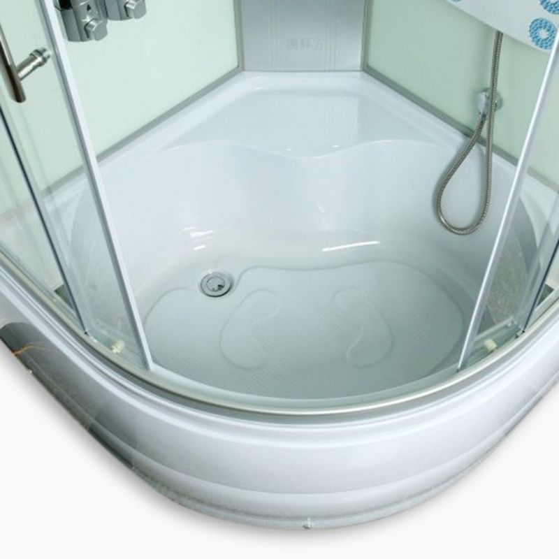 Curved Sliding Shower Enclosure Framed Tempered Glass Shower Enclosure