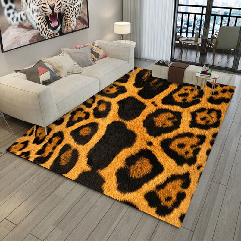 Casual Animal Skin Print Rug Multi Color Polypropylene Area Carpet Non-Slip Pet Friendly Indoor Rug for Living Room