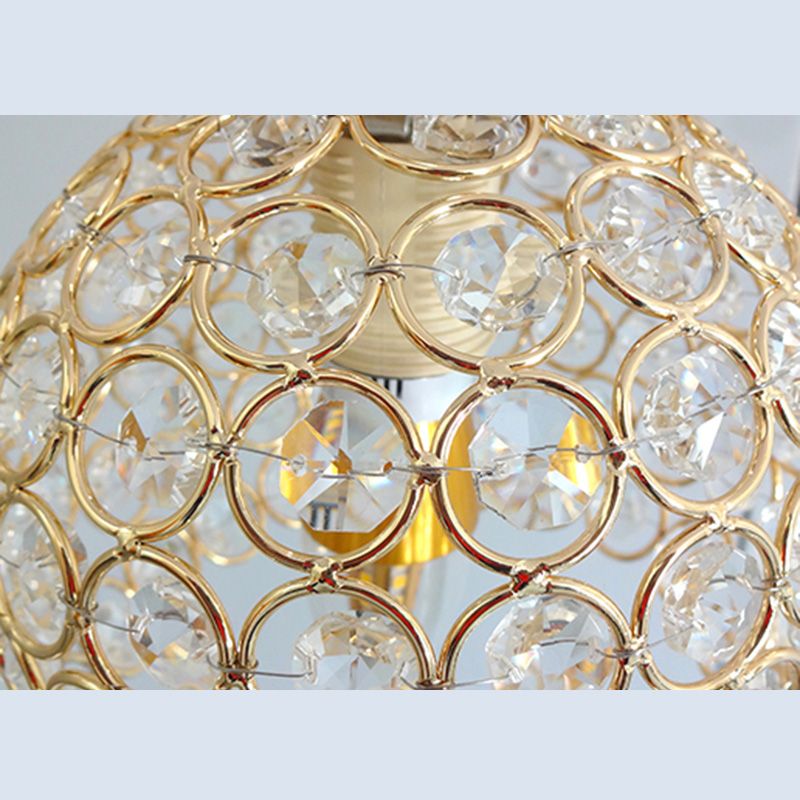 Simplicity Spherical Ceiling Mounted Lamp Crystal 1-Light Hallway Flush Light