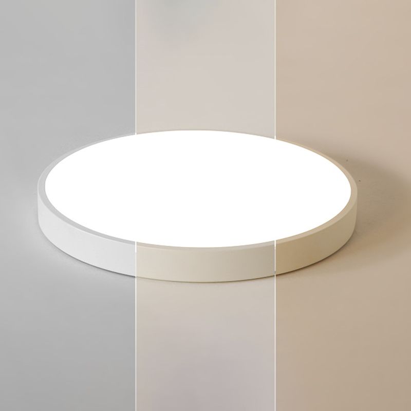 Nordic Macaron Metal LED Ceiling Flushmount with Acrylic Shade for Children's Room