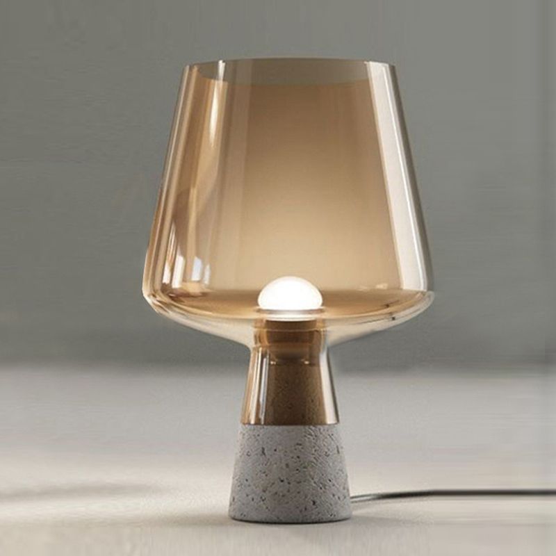 Base de ciment Nordic minimalisme lampe de table en verre créativité