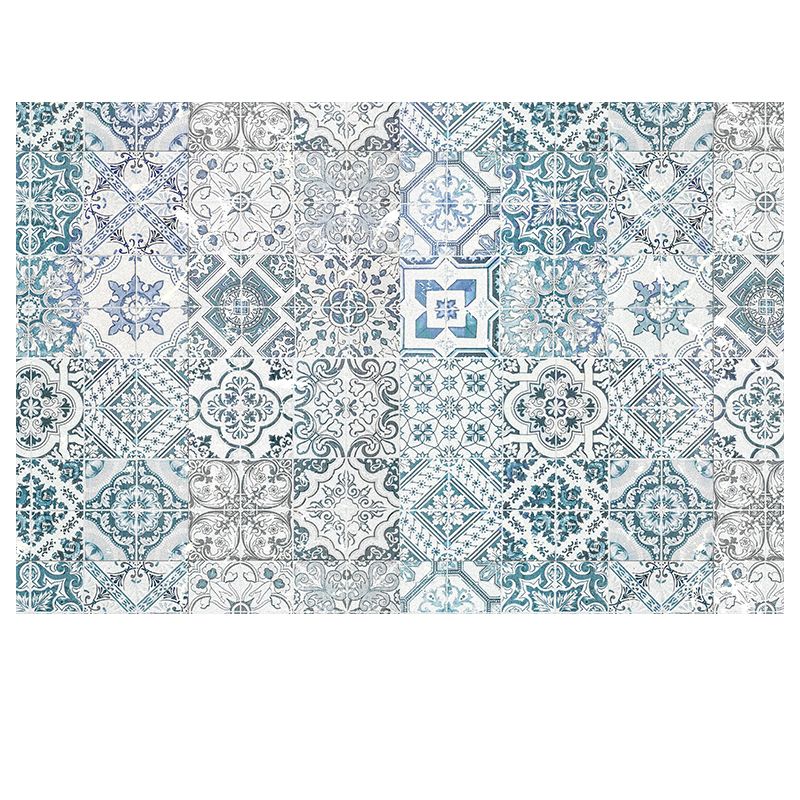 Blue Morocco Area Tapis Géométrique Modèle Polyester Area Rating Not Slip Backing Rapier pour la décoration intérieure