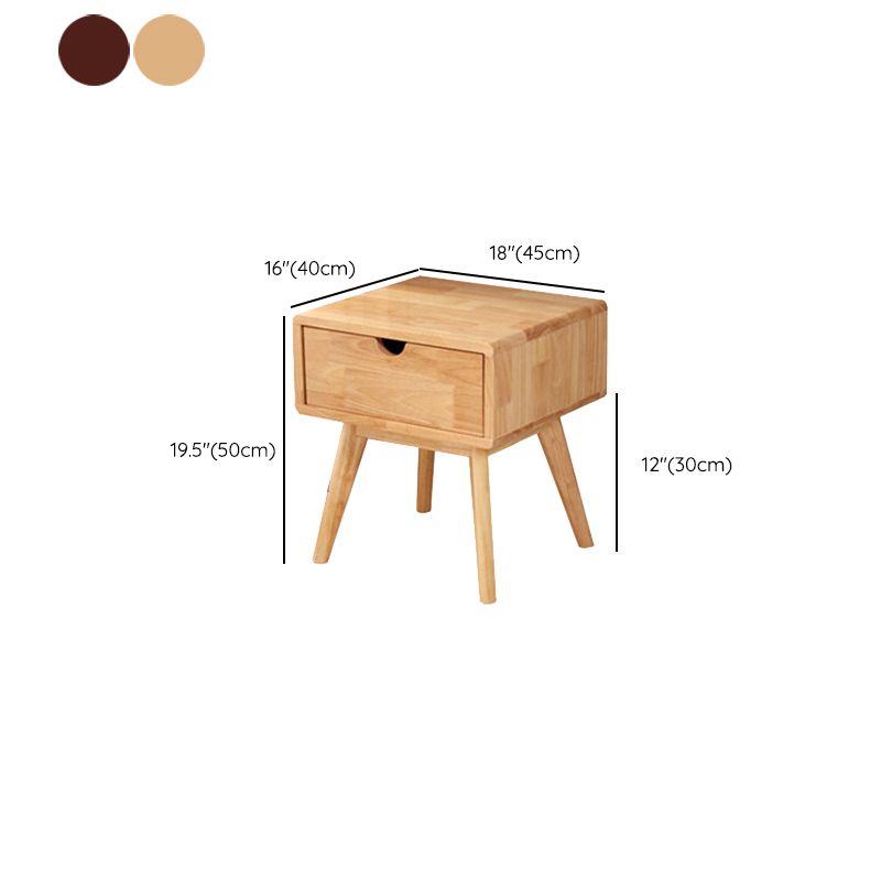 Modern Bedside Cabinet Solid Wood Bed Nightstand for Bedroom