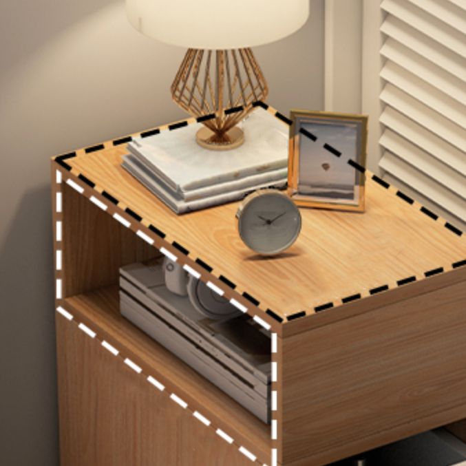 Modern Bed Nightstand Drawers Included Wood Night Table for Bedroom