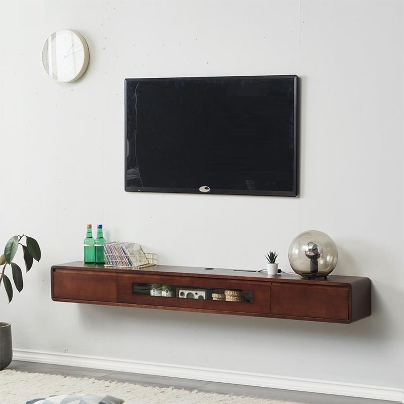 Wall-mounted TV Stand Console Wooden TV Media Console with Drawers