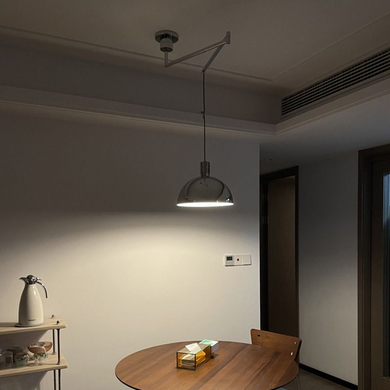 Entrepôt de style bol pendant lampe 1 tête de tête en métal suspendu avec design mobile