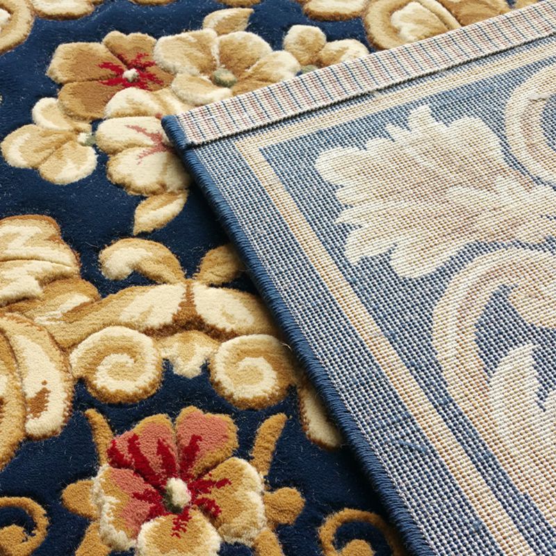 Tapis à imprimé antique bleu tapis de zone de polyester traditionnelle