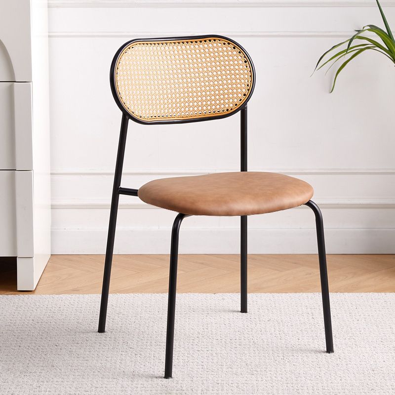 Modern Style Open Back Metal Armless Dining Chairs(Set of 4/8)