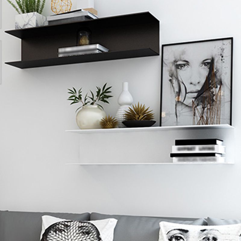 Wall Mounted Industrial Bookshelf Iron Frame and Shelf for Living Room