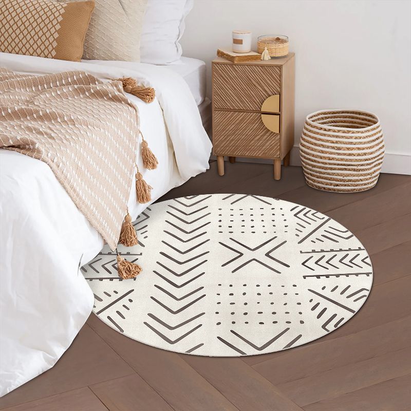 Tappeto geometrico e a strisce poliestere moderno tappeto antiscivolo per animali domestici per soggiorno