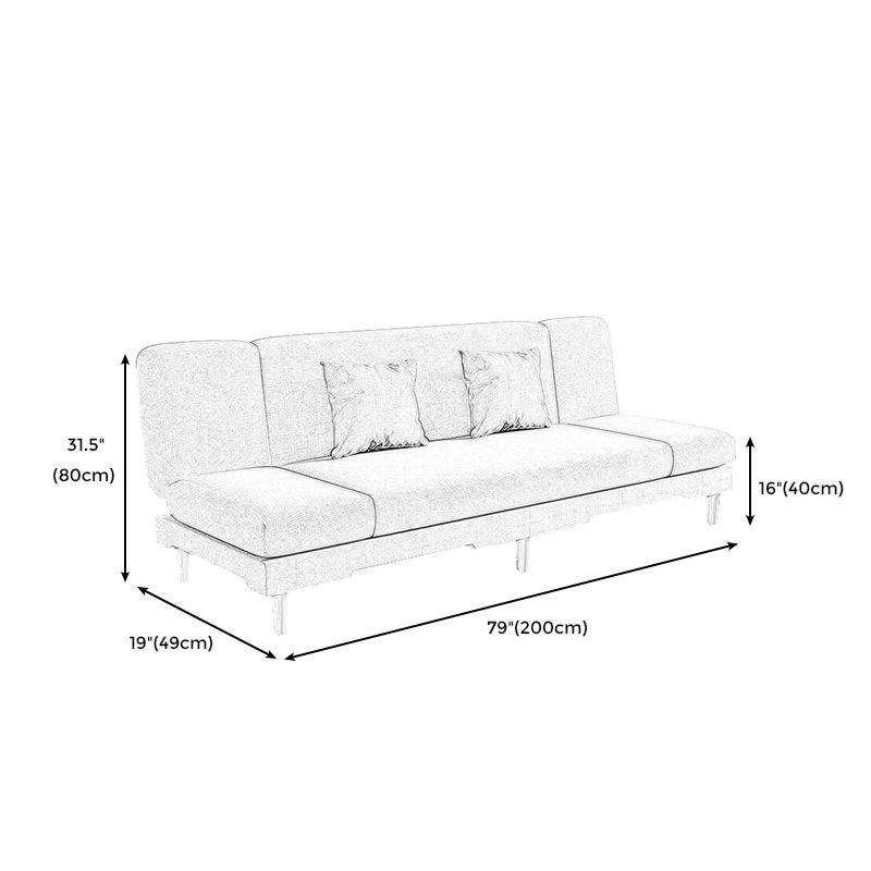 Moderne Holzbeine Sofa 2/3 Sitzer Armless Cabrio Sleeper Sofa