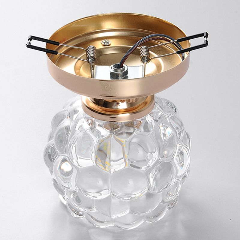 Nordic Style 1-Light Ceiling Lamp Glass Shade Ceiling Light for Bedroom