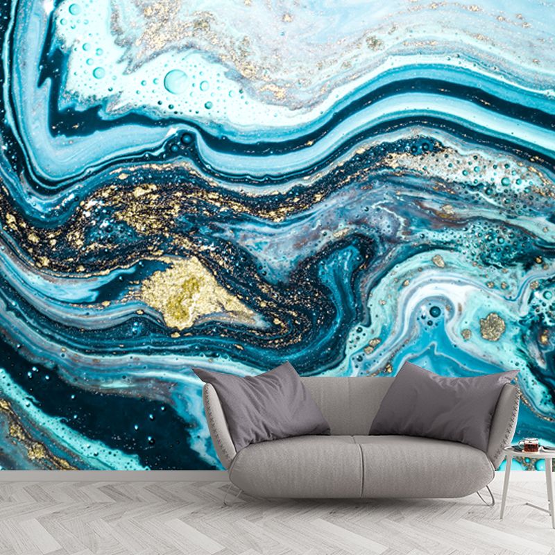 Realistic Waves Pattern Wall Mural for Living Room Sea Water Wall Decor, Custom Made