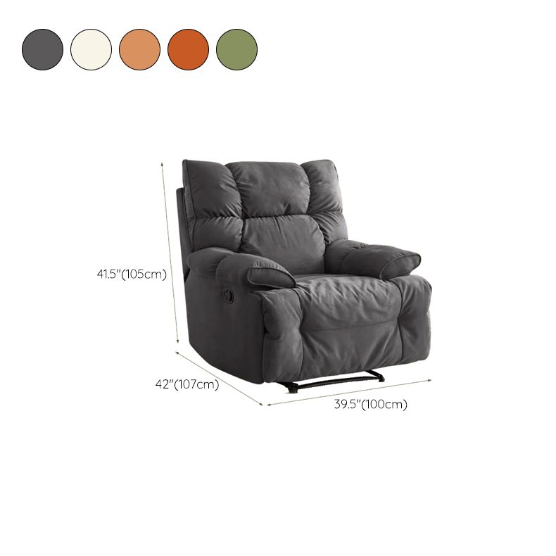 Microsuede Recliner Chair Recliner Swivel Rocker Recliner Chair Solid Color