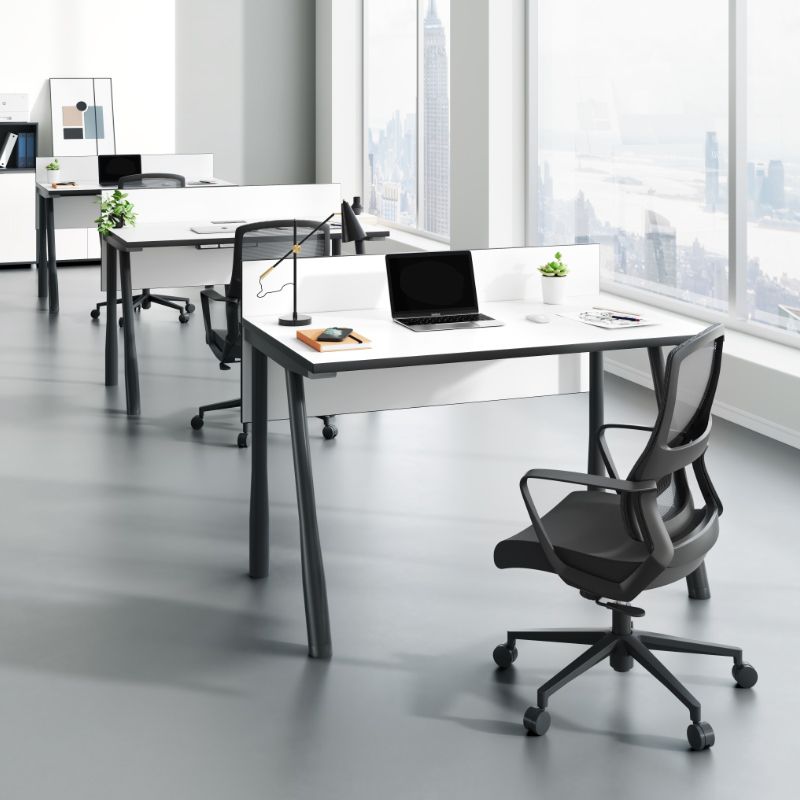 Modernism Fixed Arms Office Chair Black Desk Chair for Office