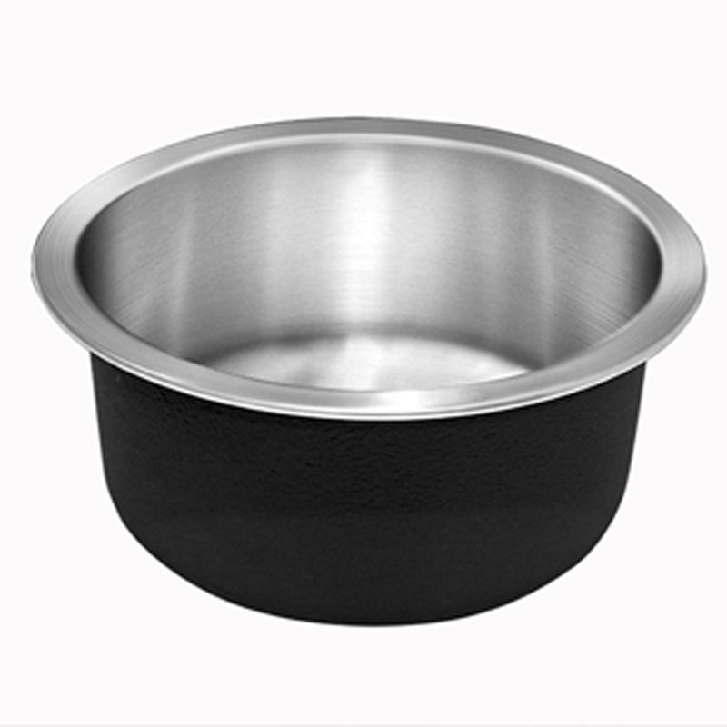 Contemporary Single Bowl Kitchen Sink Round Stainless Steel Sink with Drain Strainer Kit