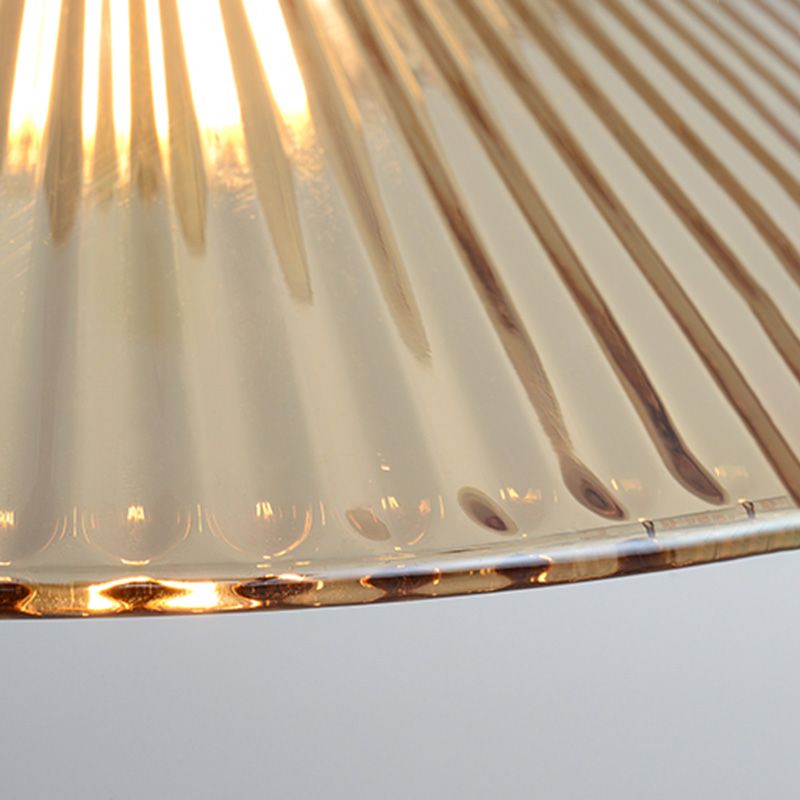 Cone 1 Light Pendant Light Fixture Industrial Style Glass Pendant Lamp in Gold