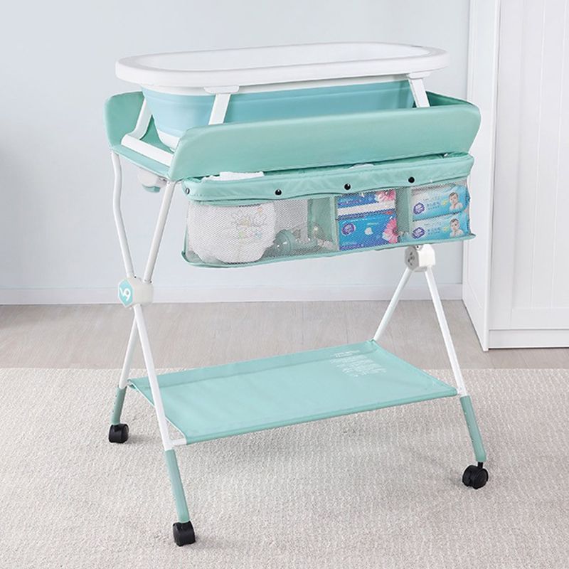 Portable Changing Table Folding Baby Changing Table with  Basket