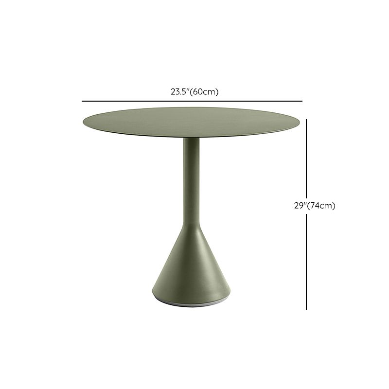 Modern Green Outdoor Bistro Table Iron Rust Resistant Bistro Table