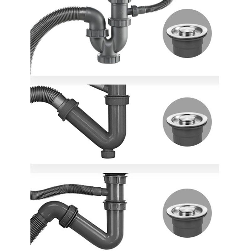 Contemporary Style Kitchen Sink Stainless Steel Kitchen Sink with Drain Strainer Kit