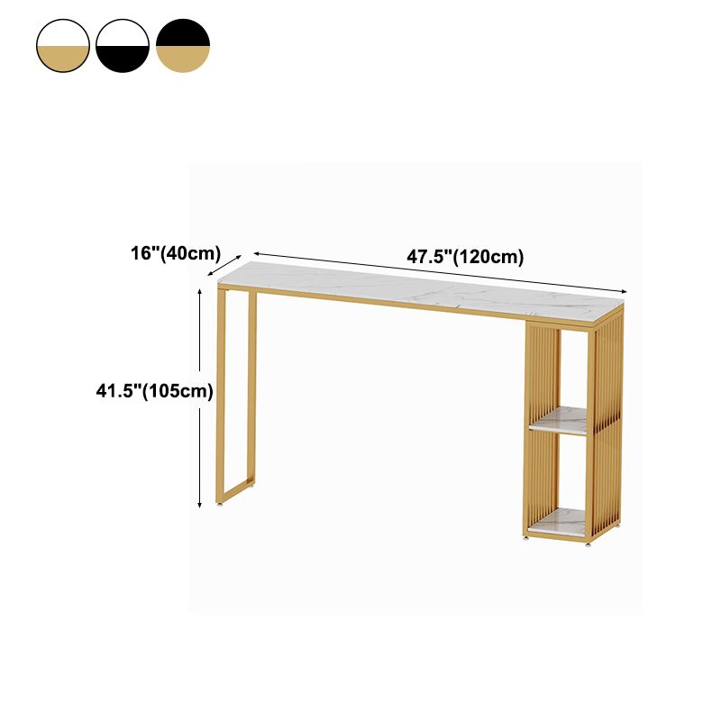 Stone Top Bar Dining Table Modern Bar Dining Table with Sled Base