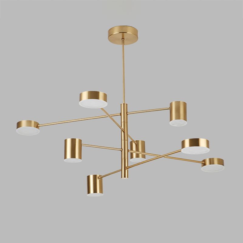 Modern Style Cylinder Shape Pendant Chandeliers Metal Chandelier Lights