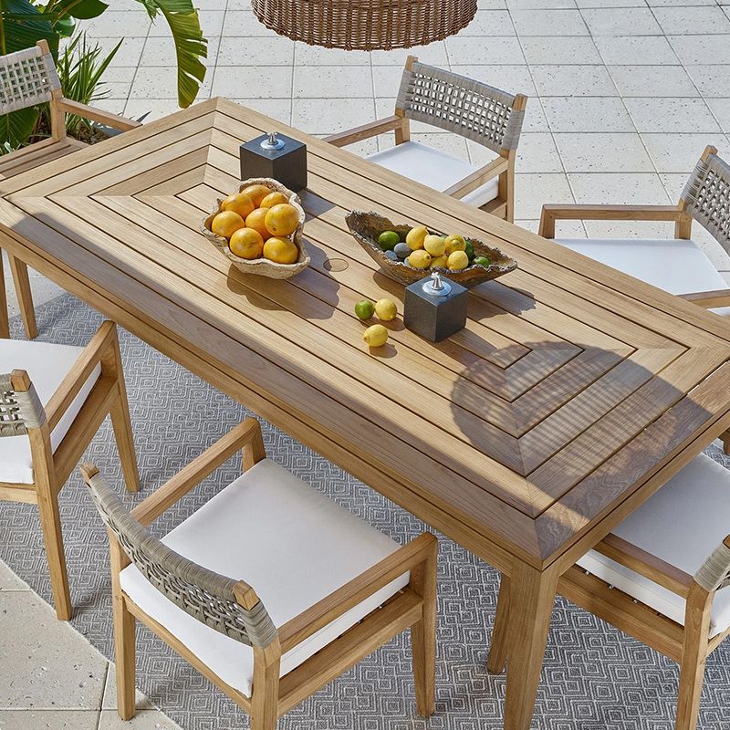 Contemporary Solid Wood Coffee Table Teak Wood Outdoor Dining Table