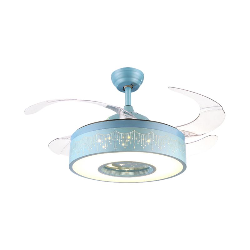 Anneau Metal Semi Flush Lighting Kids Rose / Blue Finis