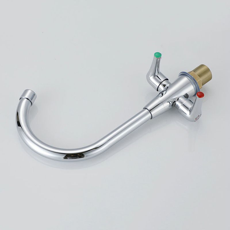 Modern Kitchen Faucet Brass High Arch with Handles and Supply Lines Bridge Faucet