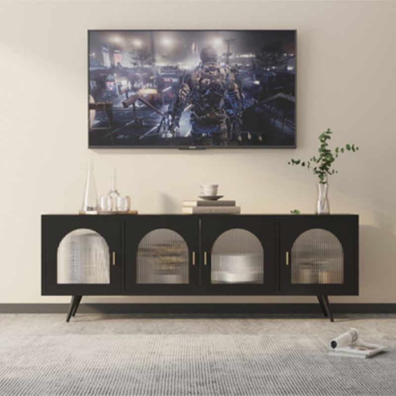 Industrial Metal TV Stand Enclosed Storagee TV Stand Console with Doors