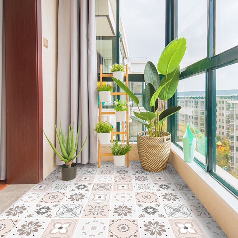 Modern Vinyl Flooring Geometric Print Peel and Stick PVC Flooring