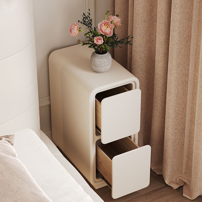 Contemporary Night Table Wooden Bed Nightstand with 2 Drawers