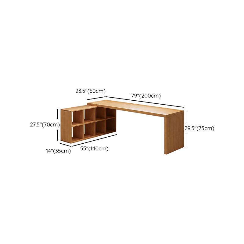 Modern Solid Wood Office Desk L-Shape Writing Desk for Office